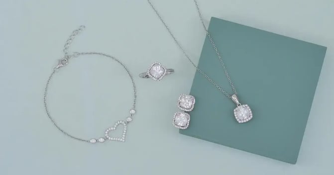 assorted diamond jewelry