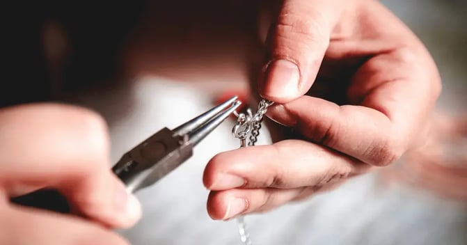 jewelry being repaired
