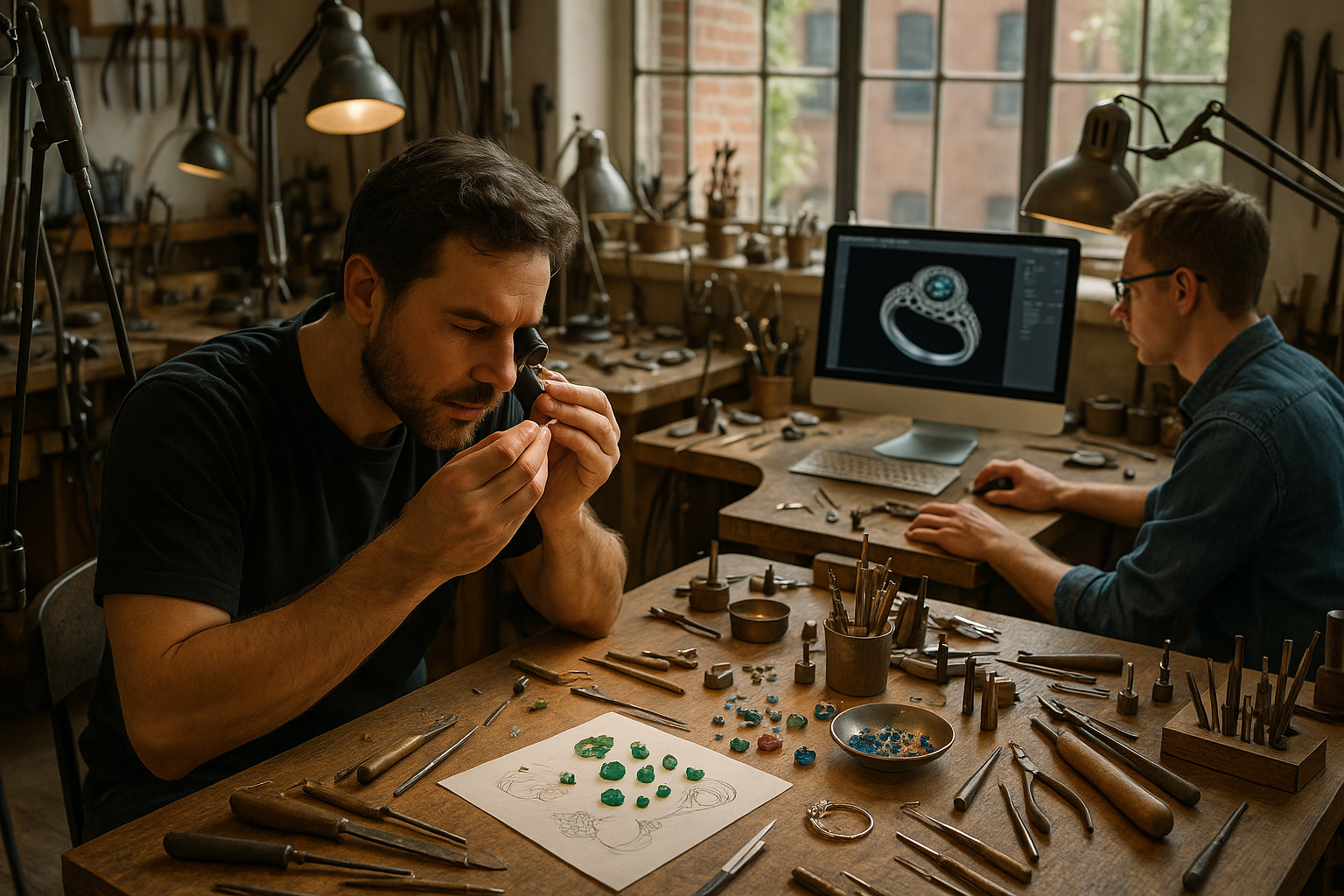 jewelry artisans in a workshop