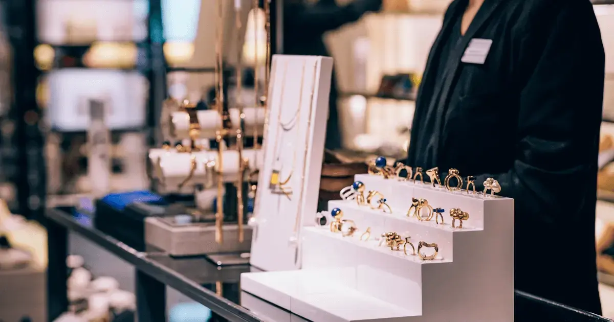 A jewelry counter