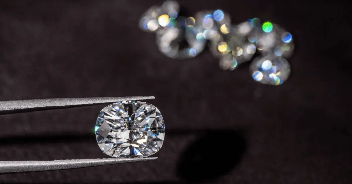loose diamonds on a table
